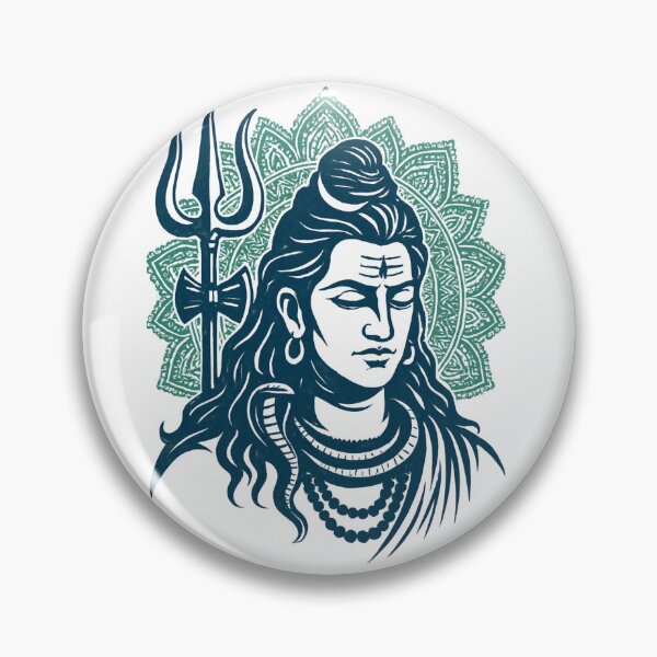 Item preview, Lord Shiva Mandala Line Art – Mahadev Trishul Spiritual Vintage Design designed and sold by DivineInkByMayur.