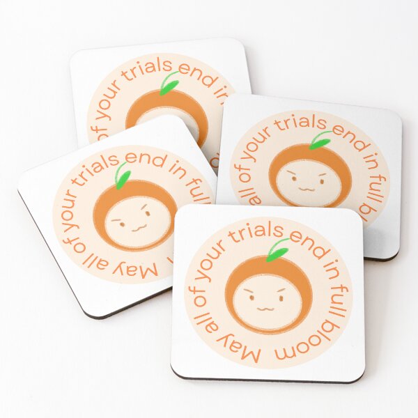 Item preview, May all of your trials end in full bloom | Suga of BTS Quotes | Min Yoongi Lotus Tangerines Chibi ver. designed and sold by filmcherish.