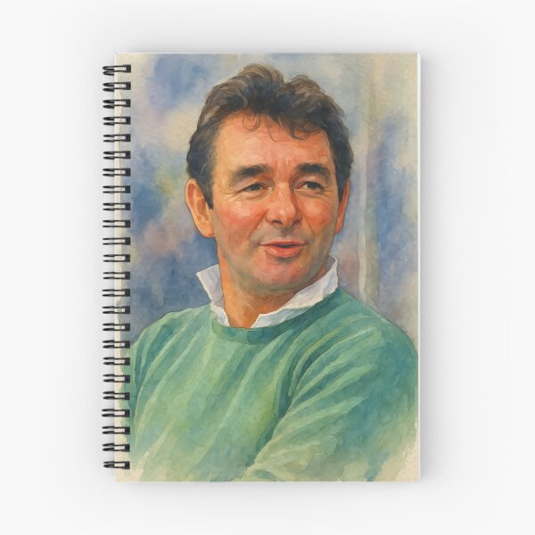 Item preview, Brian Clough Watercolor Painting Style Portrait designed and sold by kakarikihill.