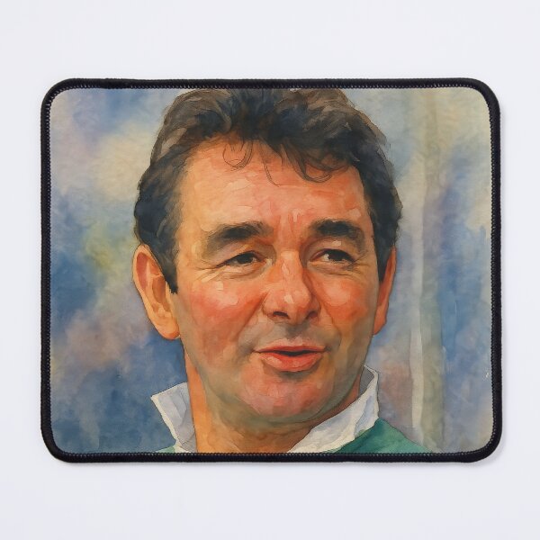 Item preview, Brian Clough Watercolor Painting Style Portrait designed and sold by kakarikihill.