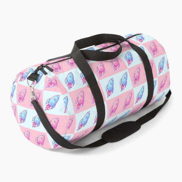 Item preview, Whimsical Rocket Pattern Sticker – Cute Blue and Pink Cartoon Rockets with Sparkles designed and sold by FestivityFinds.
