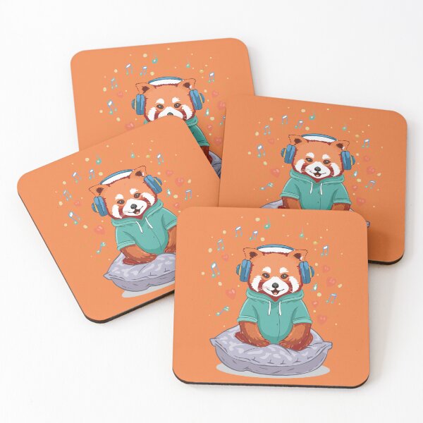Item preview, Red Panda Music Lover | Cute Animal with Headphones | Chilling Vibe Art designed and sold by KAYJAY DESIGNS.