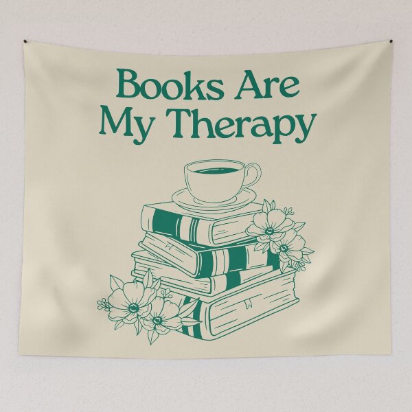 Item preview, Books Are My Therapy | Bookish Bookworm Reading is My Therapy designed and sold by Millusti.