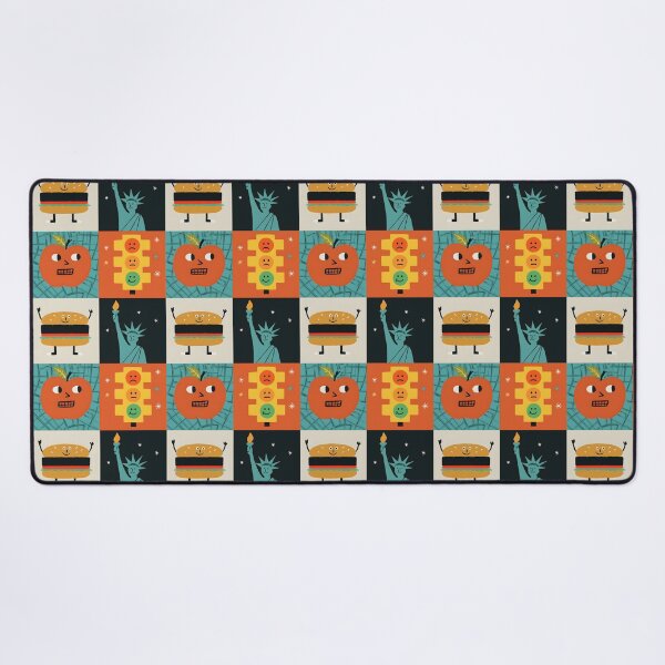 Item preview, Whimsical Cartoon Characters & Objects Sticker – Fun Food, Statue of Liberty, Apple, and Traffic Lights Design designed and sold by FestivityFinds.