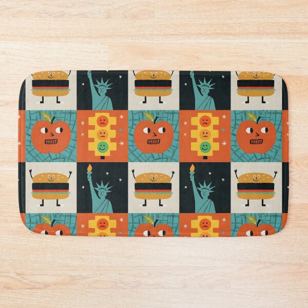 Item preview, Whimsical Cartoon Characters & Objects Sticker – Fun Food, Statue of Liberty, Apple, and Traffic Lights Design designed and sold by FestivityFinds.