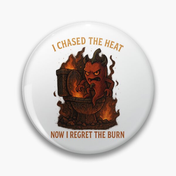 Item preview, I Chased the Heat, Now I Regret the Burn – Spicy Food Regret Sticker designed and sold by Ashes & intent .