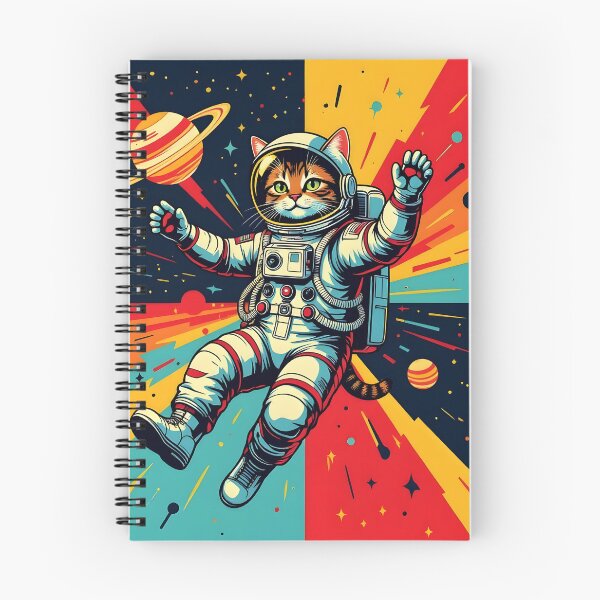 Item preview, Cat floating in the deep space of universe designed and sold by Erlin Rudho.