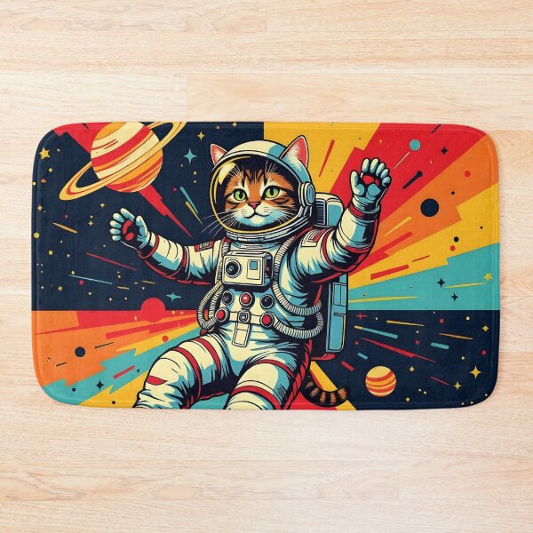 Item preview, Cat floating in the deep space of universe designed and sold by Erlin Rudho.