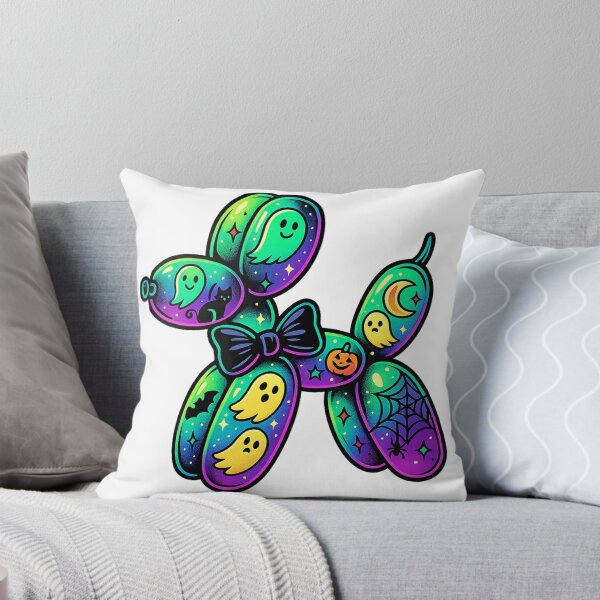 Item preview, Ghost balloon dog｜halloween balloon dog｜tote bag mug decals｜spooky summer png｜balloon animal shirt｜neon ghost｜gothic graphics｜balloon clip designed and sold by PixelBlooming.