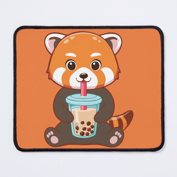 Item preview, Red Panda Boba Tea Lover | Cute Bubble Tea Animal Art | Kawaii Drink Design designed and sold by KAYJAY DESIGNS.