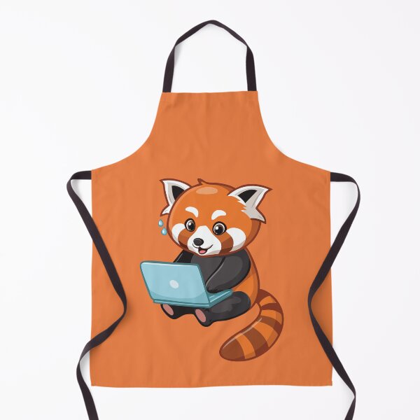 Item preview, Red Panda Working on Laptop | Cute Animal Techie | Funny Online Learning Art designed and sold by KAYJAY DESIGNS.