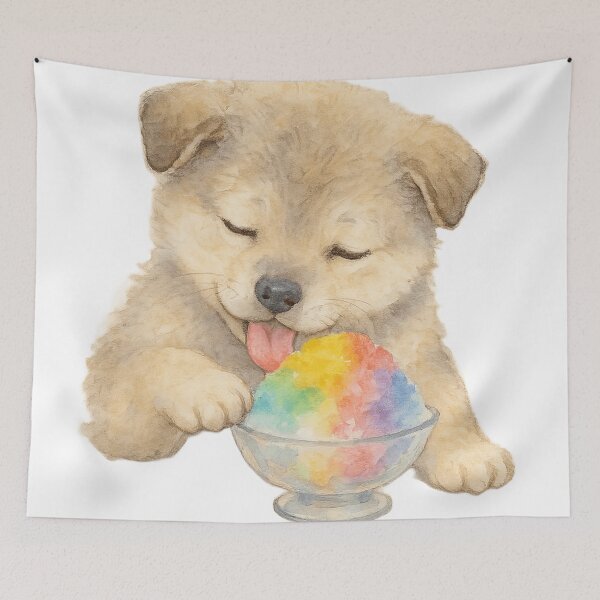 Item preview, Puppy and shaved ice designed and sold by mayhaku.