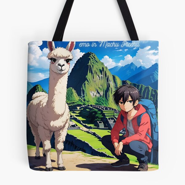 Item preview, Fun trip, emo anime backpacking in Machu Picchu designed and sold by Emo-World-Tour.