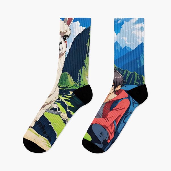 Item preview, Fun trip, emo anime backpacking in Machu Picchu designed and sold by Emo-World-Tour.