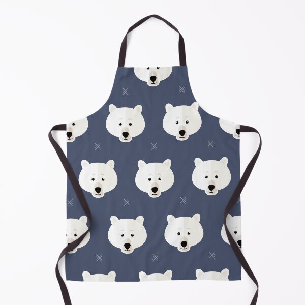 Item preview, Polar bear heads on blue designed and sold by reneesillus.