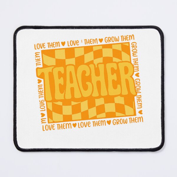 Item preview, Teacher back to school retro png|funky teacher shirt|teach love grow png|rainbow checker png|preppy teacher png|checkerboard png|groovy designed and sold by PixelBlooming.
