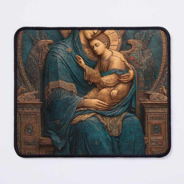 Item preview, Theotokos Hodegetria with Archangelic 01 designed and sold by Maha Karuna.