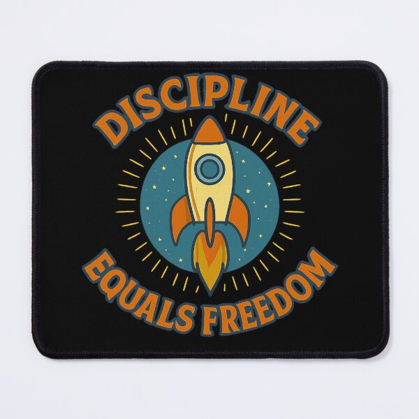 Item preview, Discipline Equals Freedom – Retro Rocket Motivational Quote Design designed and sold by GoQEvergreen.