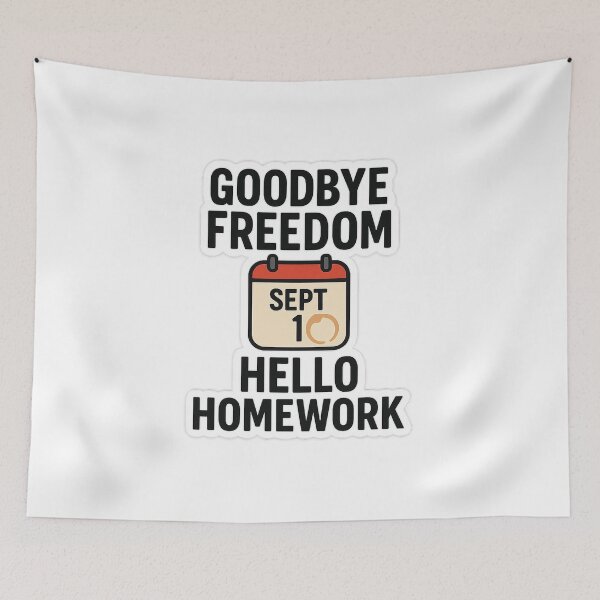 Item preview, Goodbye Freedom Hello Homework – Funny Back to School Teacher Design designed and sold by B-M-Store.
