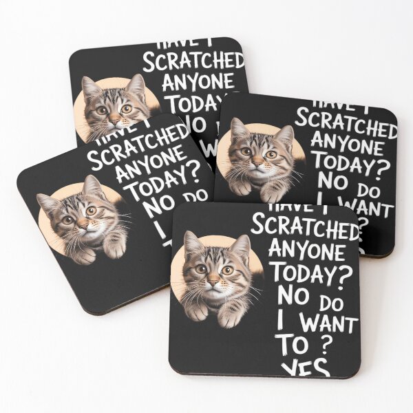 Item preview, Funny Sarcastic Cat Have I Scratched Anyone Today Sarcasm designed and sold by Sea4Adventures.