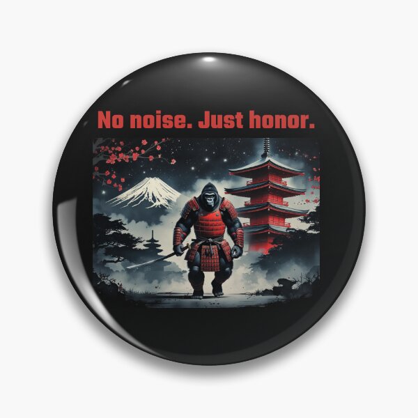 Item preview, A powerful gorilla warrior dressed as a samurai,sacred silence around the temple designed and sold by Still Ronin Art .