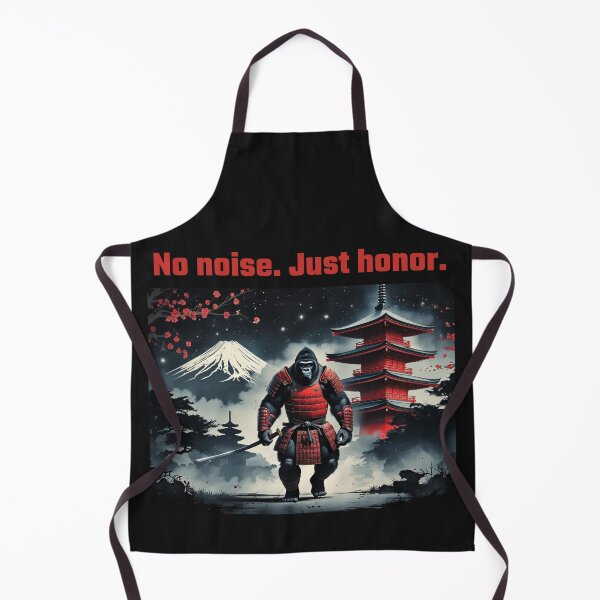 Item preview, A powerful gorilla warrior dressed as a samurai,sacred silence around the temple designed and sold by Still Ronin Art .