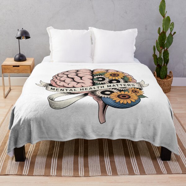 Item preview, Gears of mind, brain with jellow sunflowers designed and sold by Sea4Adventures.