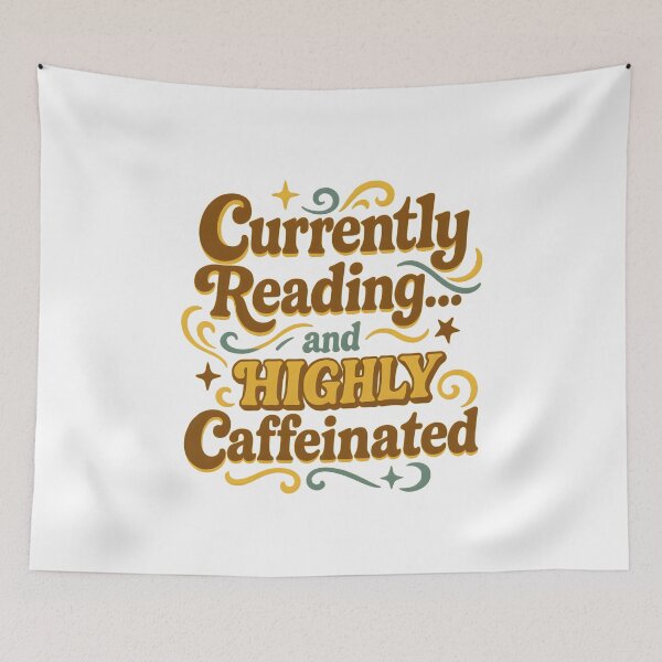 Item preview, Currently Reading... and Highly Caffeinated designed and sold by Uglyandcute.