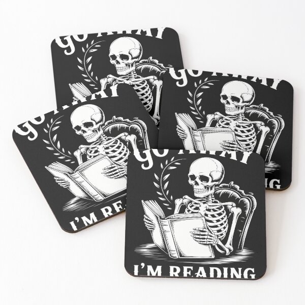 Item preview, Go Away Im Reading, Skeleton Book designed and sold by Sea4Adventures.