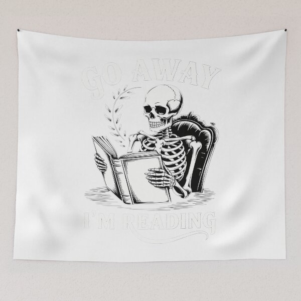 Item preview, Go Away Im Reading, Skeleton Book designed and sold by Sea4Adventures.