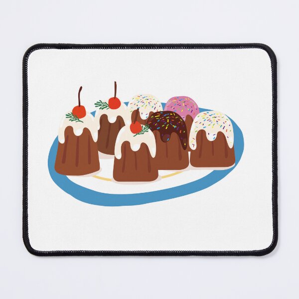 Item preview, Festive Mini Cakes – Holiday Muffin Plate with Cherries & Sprinkles designed and sold by cpop-studio.