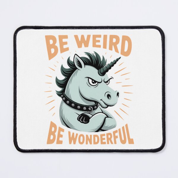 Item preview, Gothicorn Be Weird Be Wonderful Grumpy Unicorn designed and sold by Sea4Adventures.