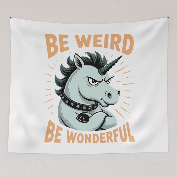 Artikelvorschau, Gothicorn Sei seltsam Sei wunderbar Mürrisches Einhorn entworfen und verkauft von Sea4Adventures.
