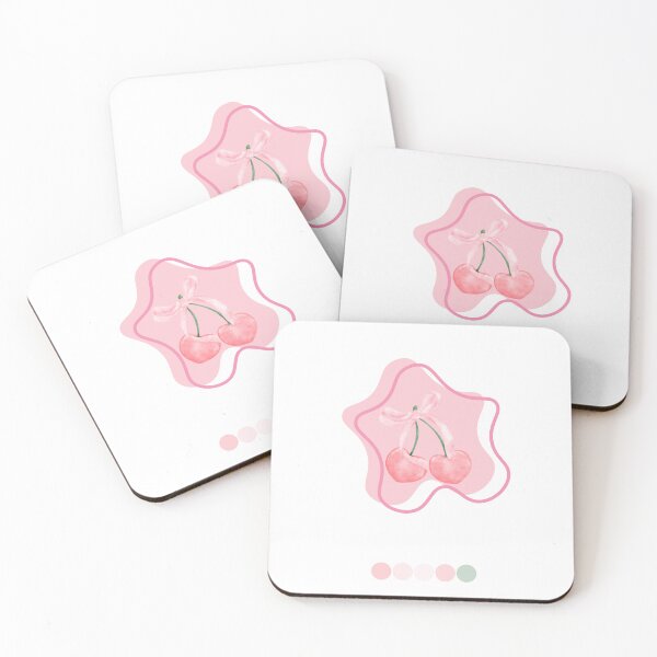 Item preview, Pink Cherries with Ribbon designed and sold by Charming-Canvas.