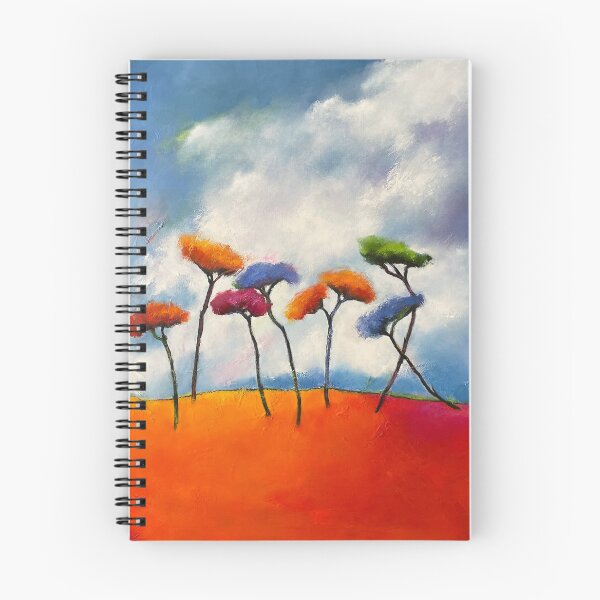 Item preview, Colorful trees under blue sky designed and sold by Lydie Allaire Allaire.