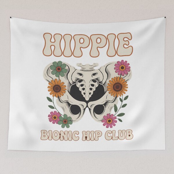 Item preview, Hippie Bionic Hip Club Flowers Funny Hip Replacement Surgery designed and sold by Sea4Adventures.