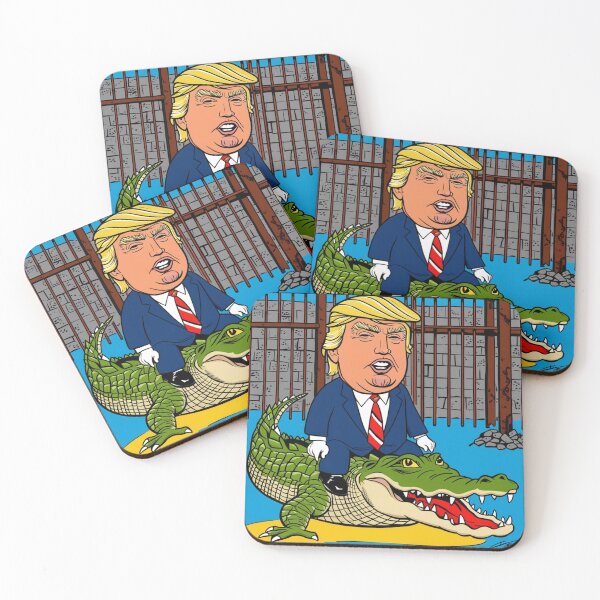 Item preview, Trump Riding an Alligator on Patrol at Alligator Alcatraz designed and sold by Animals Wearing Glasses.