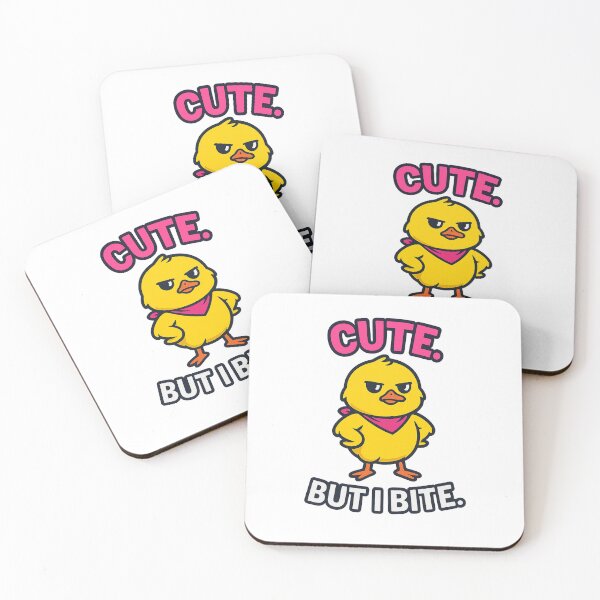 Item preview, Cute But I Bite – Funny Chick with Attitude Cartoon Design designed and sold by Domci.