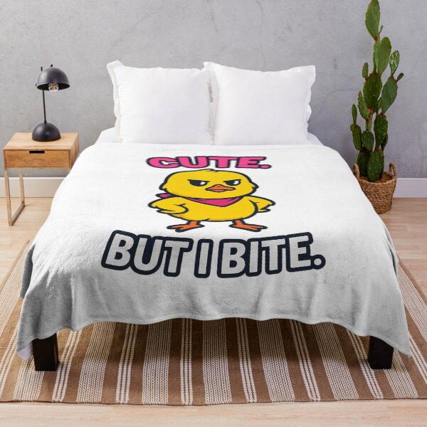 Item preview, Cute But I Bite – Funny Chick with Attitude Cartoon Design designed and sold by Domci.