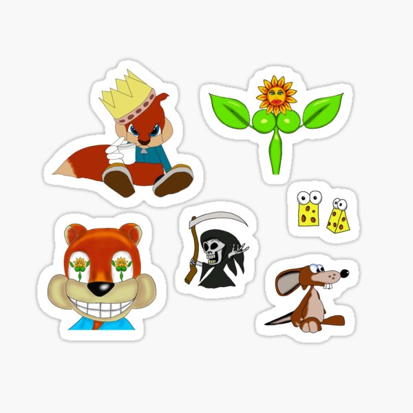 Item preview, Conker's Bad Fur Day Sticker- und Magnetpaket designed and sold by Rebellune's crazy world.