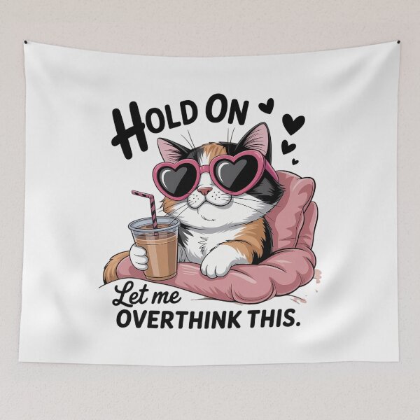 Item preview, Hold On Let me Overthink This Cat designed and sold by Sea4Adventures.