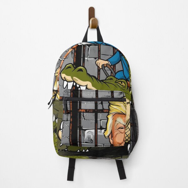 Item preview, Donald Trump Riding an Alligator at Alligator Alcatraz designed and sold by Animals Wearing Glasses.