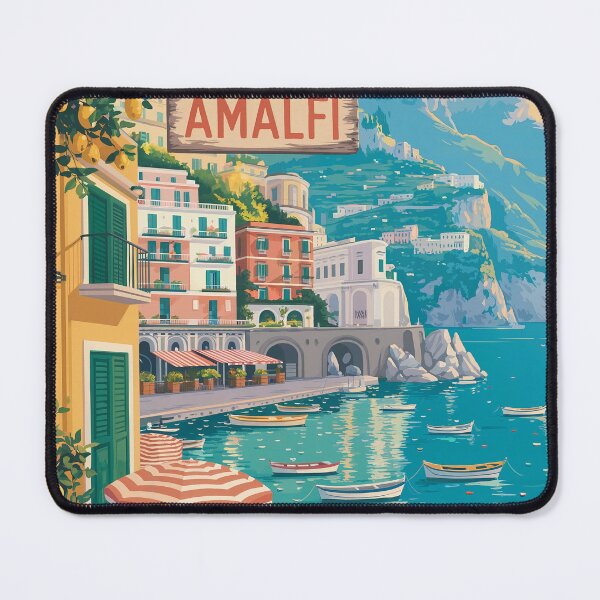 Item preview, Vintage Amalfi Coast Painting designed and sold by Tamas Das.