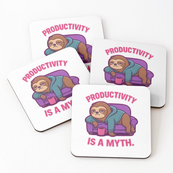 Item preview, Productivity Is a Myth – Funny Sloth with Attitude Cartoon Design designed and sold by Domci.
