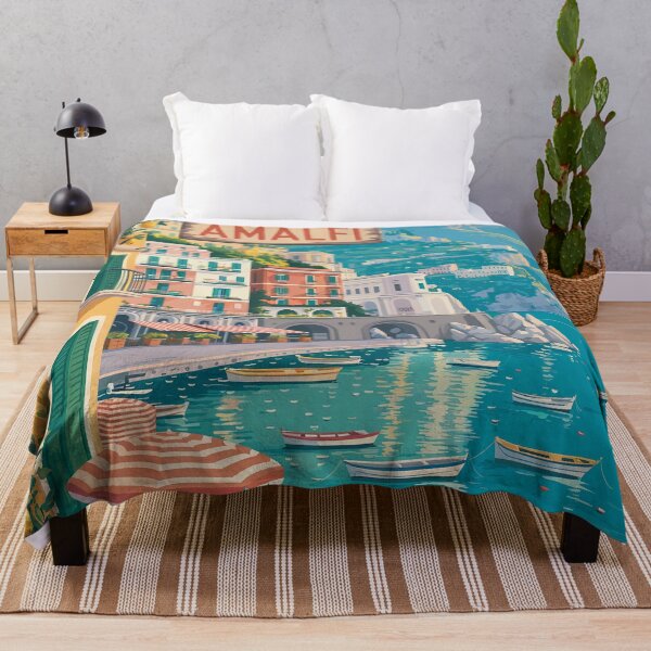 Item preview, Vintage Amalfi Coast Painting designed and sold by Tamas Das.