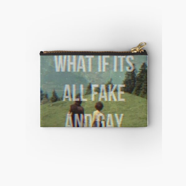 Item preview, What If It’s All Fake and Gay – Vaporwave Aesthetic Sticker designed and sold by SecretSocietyArt.