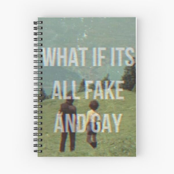 Item preview, What If It’s All Fake and Gay – Vaporwave Aesthetic Sticker designed and sold by SecretSocietyArt.