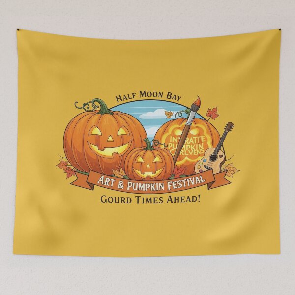 Item preview, Pumpkin Paradise at Half Moon Bay designed and sold by communedesigns.
