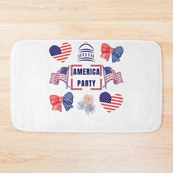 Item preview, America party heart, bow, flag, couquette designed and sold by Lady-Frost.