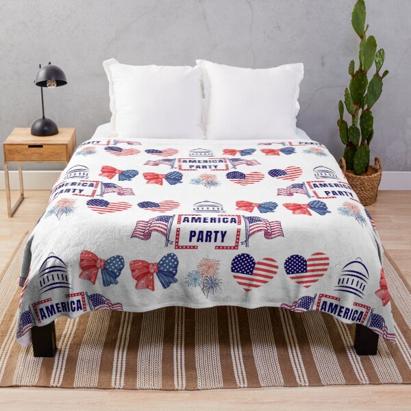 Item preview, America party heart, bow, flag, couquette designed and sold by Lady-Frost.